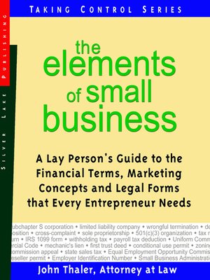 cover image of The Elements of Small Business